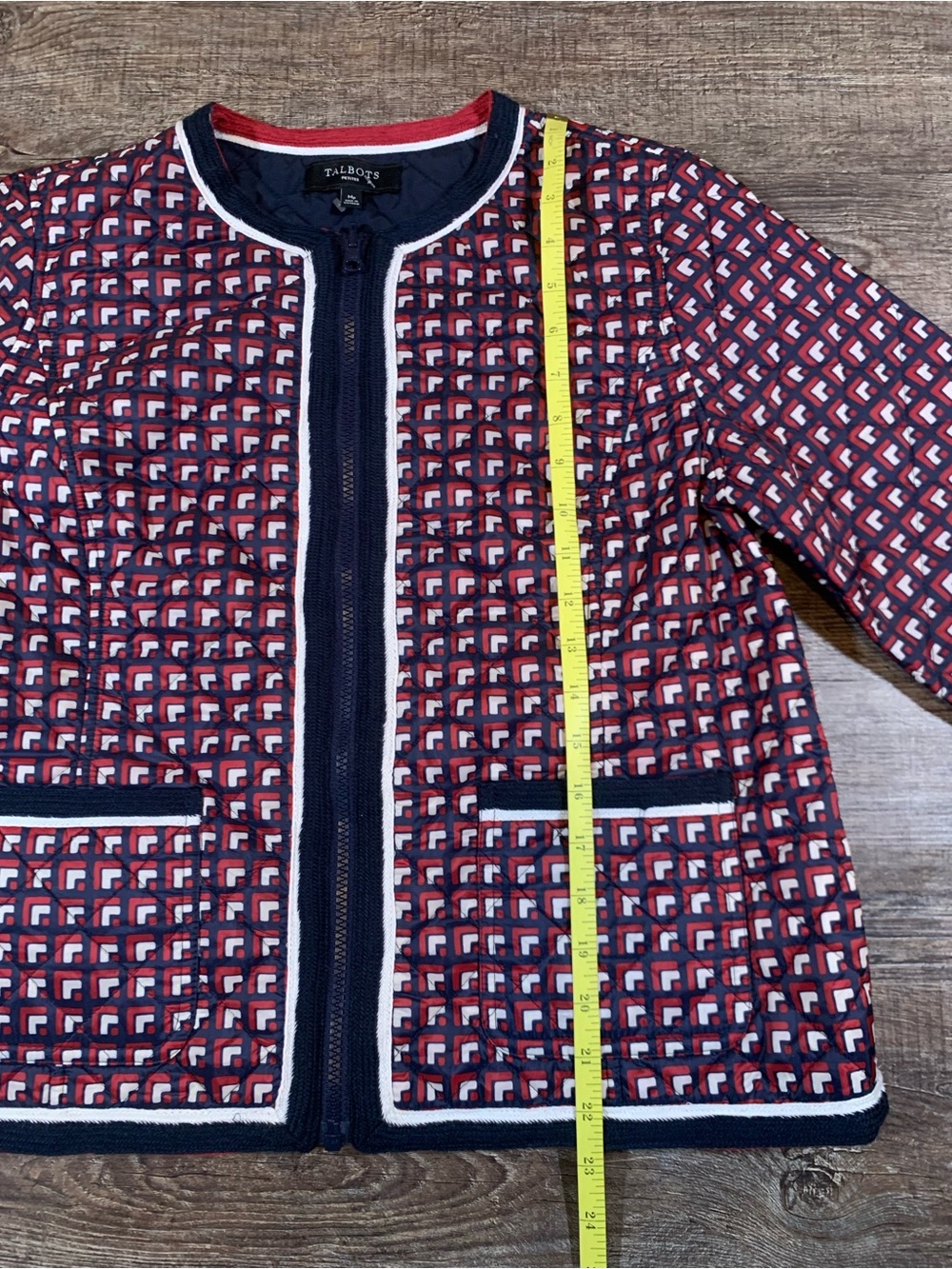Talbots Reversible Quilted Jacket Size Medium Petite MP NWOT - Picture 6 of 13
